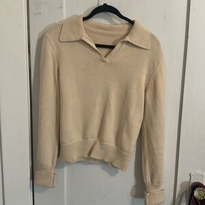 Commense Collared V-Neck Sweater